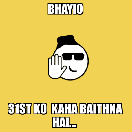 New Years Hindi Meme